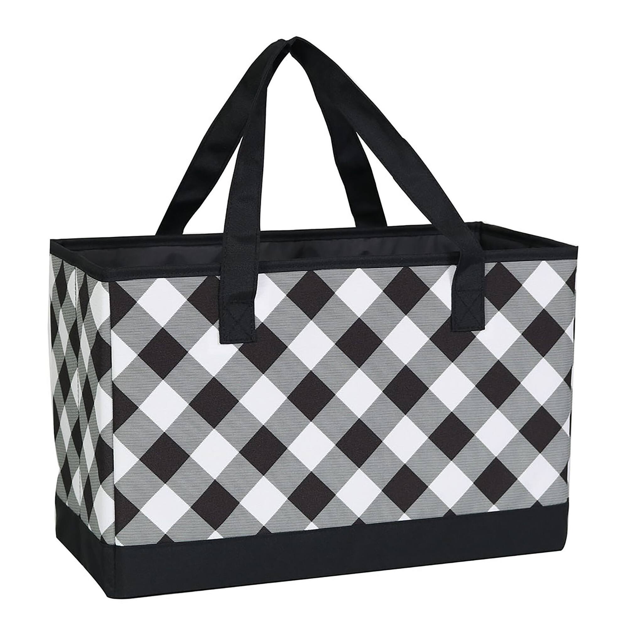 Everything Mary Black & White Check Collapsible Tote